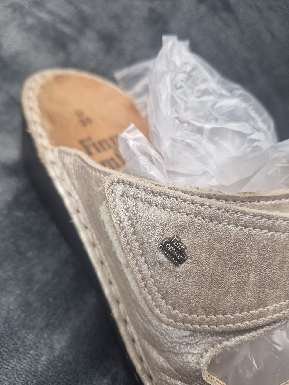 Finn Comfort Sansibar Pearl Leather Adjustable Strap Sandals Ws EU 39 D 8-8.5D - Picture 2 of 10